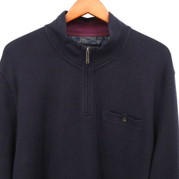 Ted Baker London Men's Valerio Quarter Zip Pullover Sweater 7 3XL - Picture 5 of 9